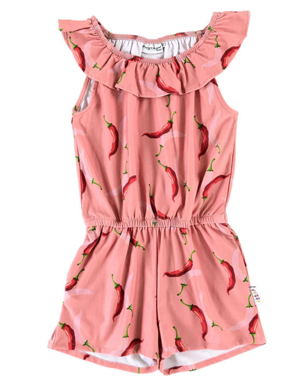 Rosa Suit für Kinder mit Pepperoni aus Biobaumwolle