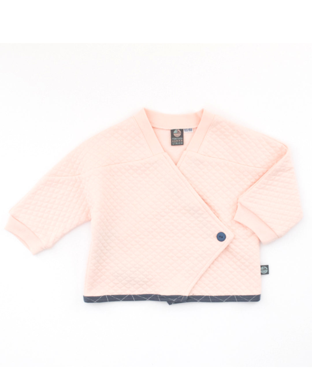 Zart rosa Steppjacke aus Biobaumwolle für Kinder