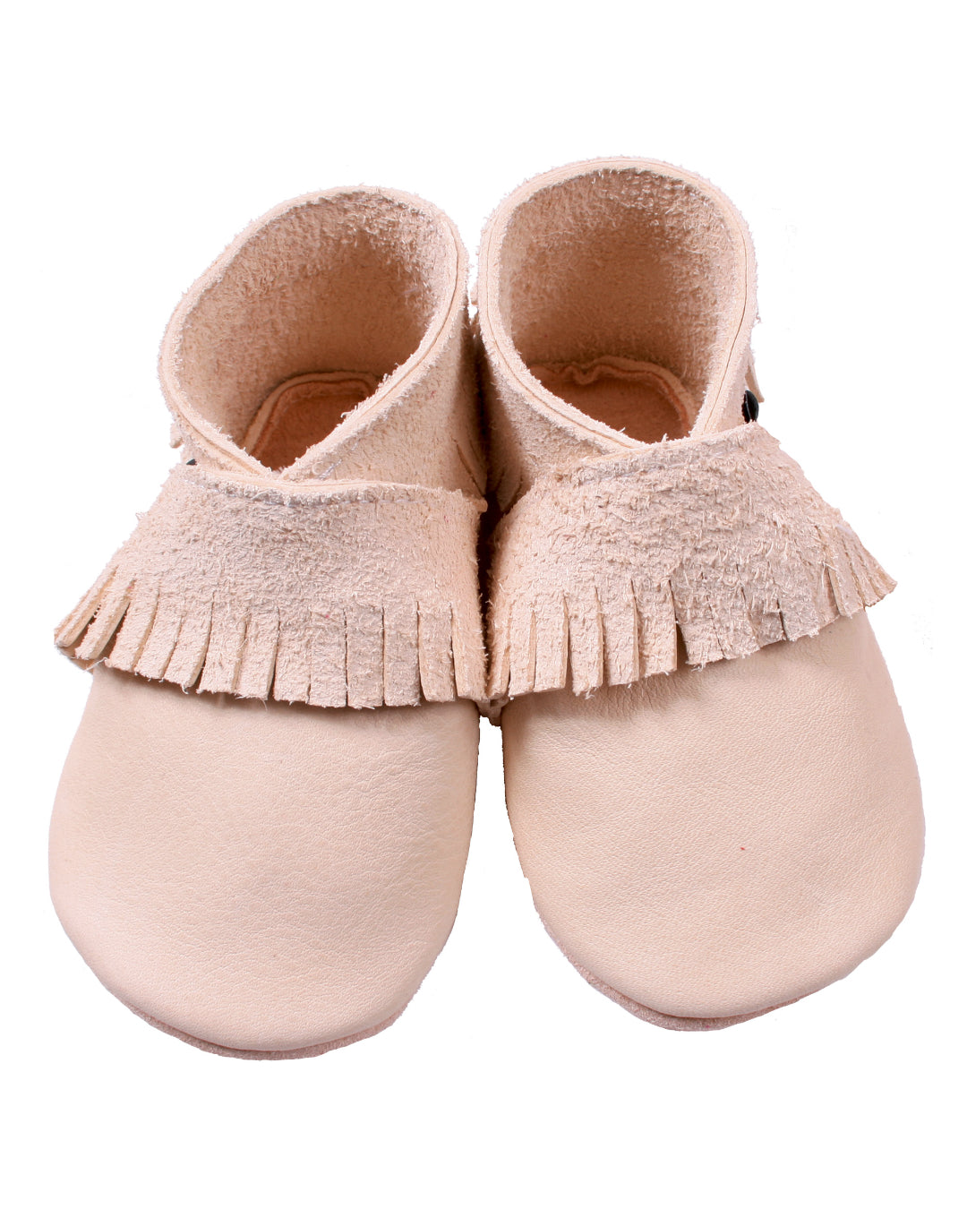 Creme Farben Krabbelschuhe aus BioLeder