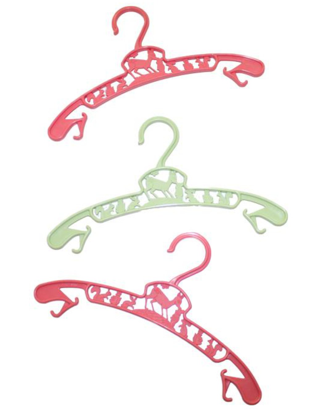 baby-kleiderbügel coralle/pistazie in niedlichem designe bei juicyfashion
