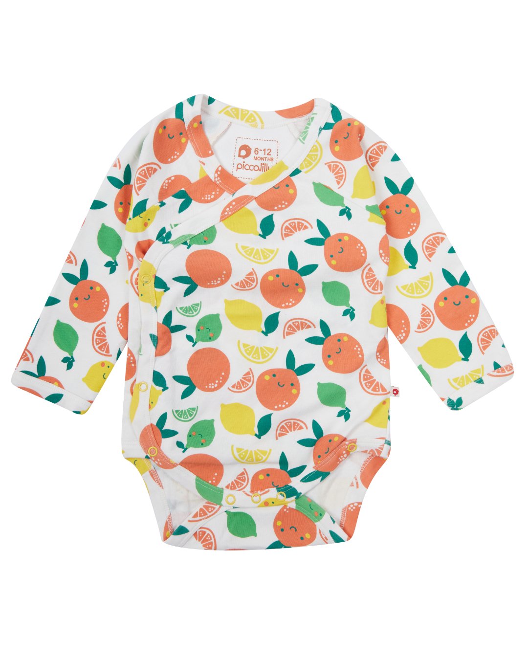 Babybody Orangen aus Biobaumwolle von piccalilly