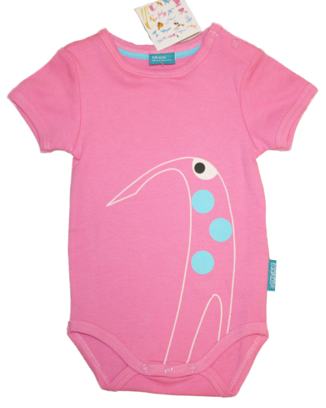 Rosa Babybody aus Baumwolle mit Elefanten