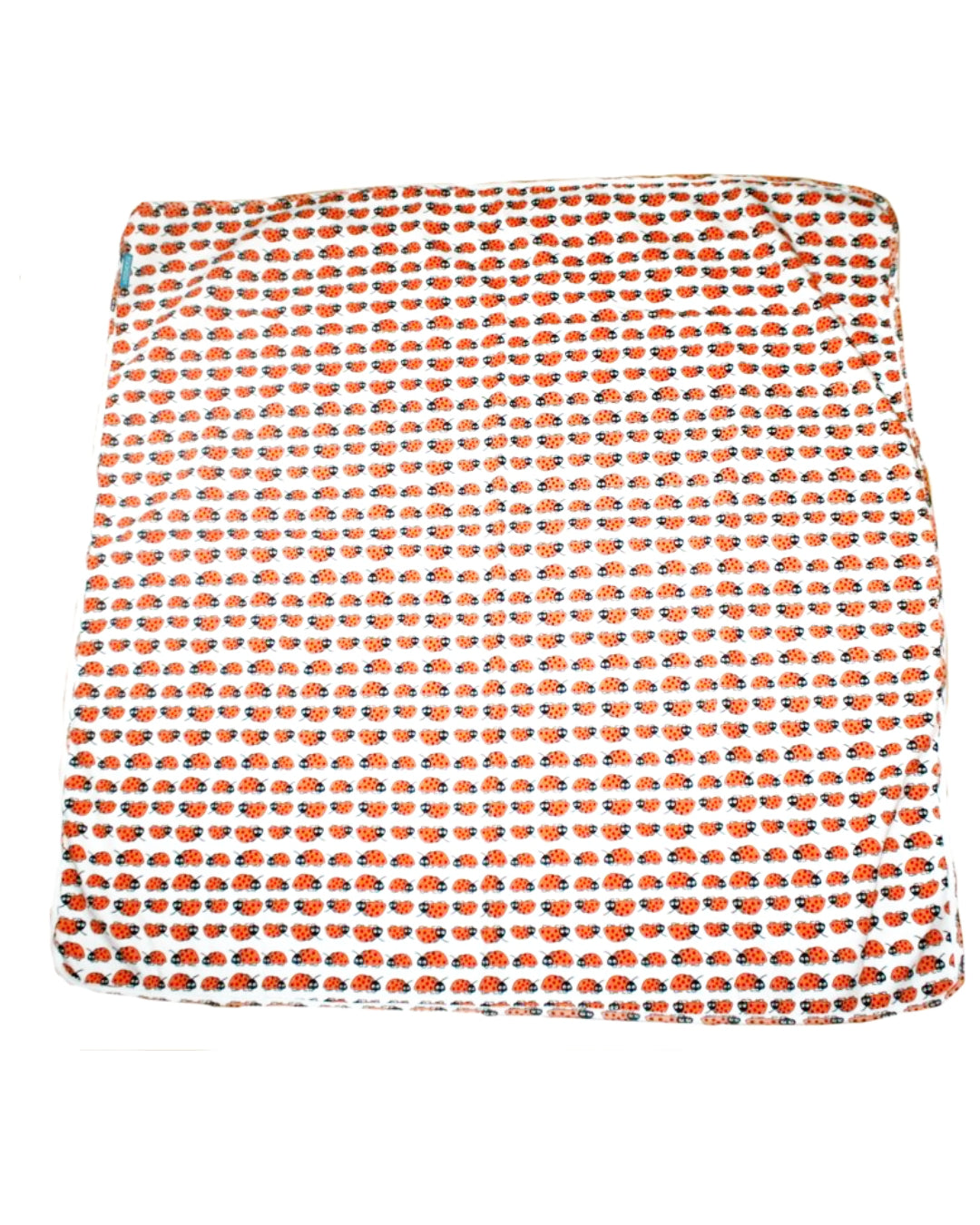 Weiße Babydecke mit Marienkäfer all over Print aus Biobaumwolle