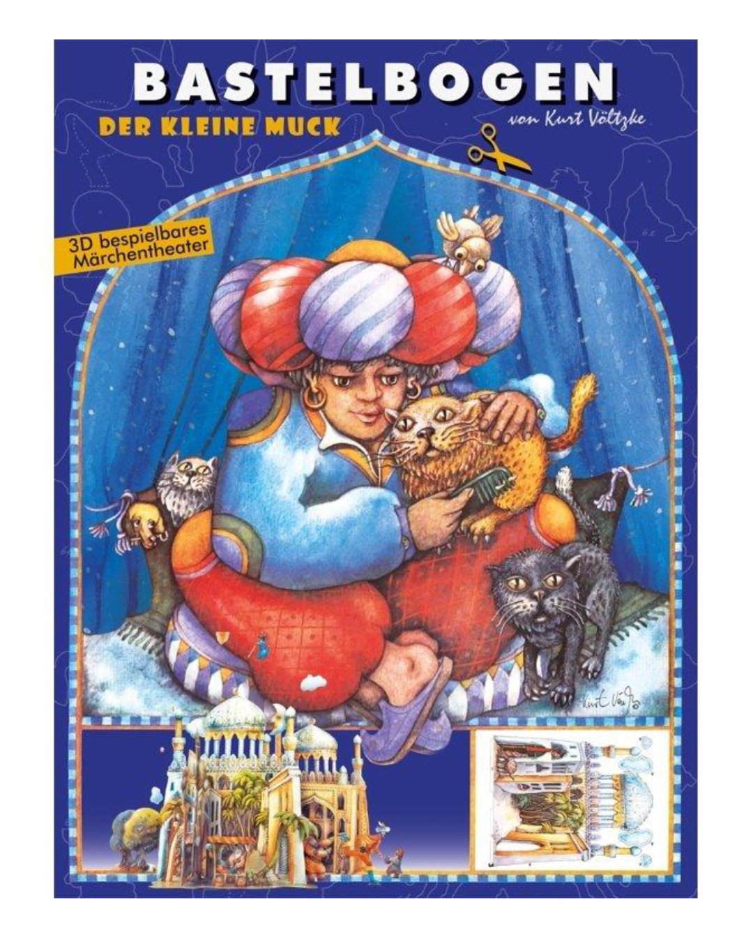 Bastelbogen Märchen der kleine Muck mit Palast