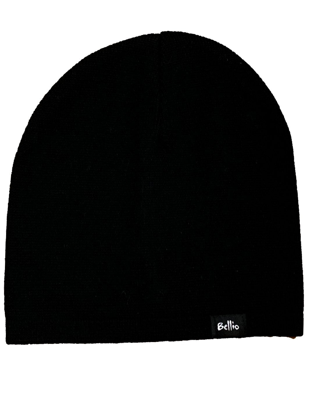 Schwarze Strickmütze für Kinder aus Biobaumwolle