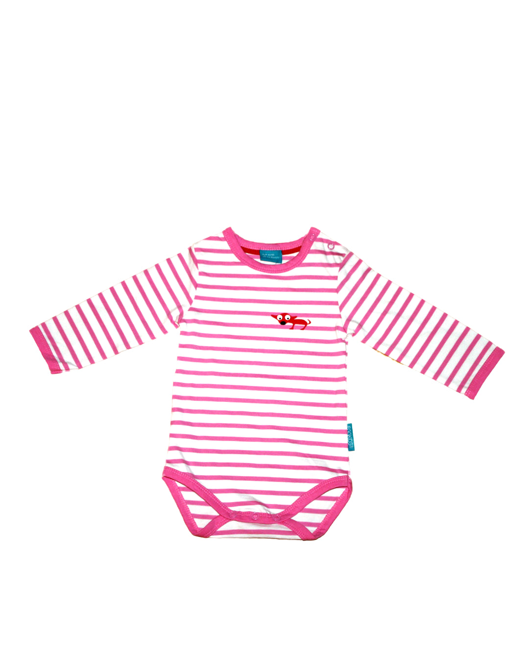 Weiß Pink gestreifter Babybody