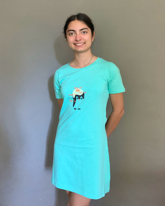 T-ShirtKleid für Damen aus Biobaumwolle von KIKIBINSO 
