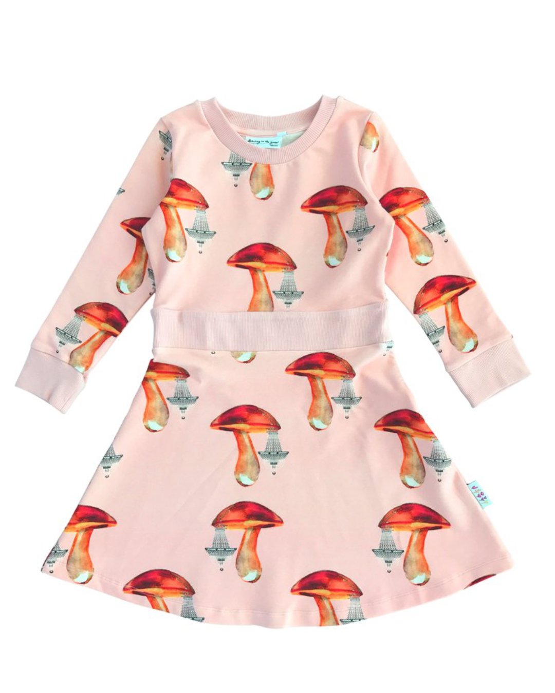 Kleid aus Biobaumwolle mit Pilzen