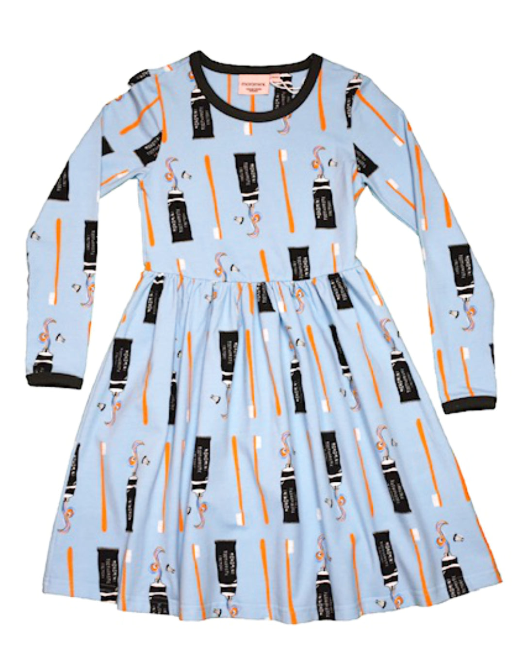 Kleid mit Zahncreme Tuben aus Biobaumwolle von moromini