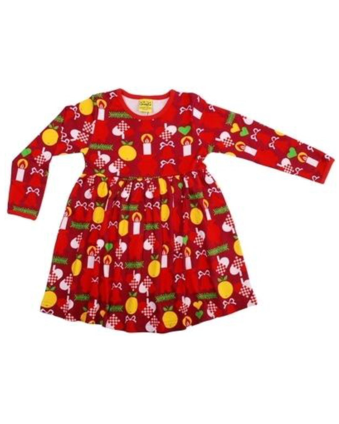 Kleid mit Herzen & Kerzen Print von DUNS Sweden aus Biobaumwolle