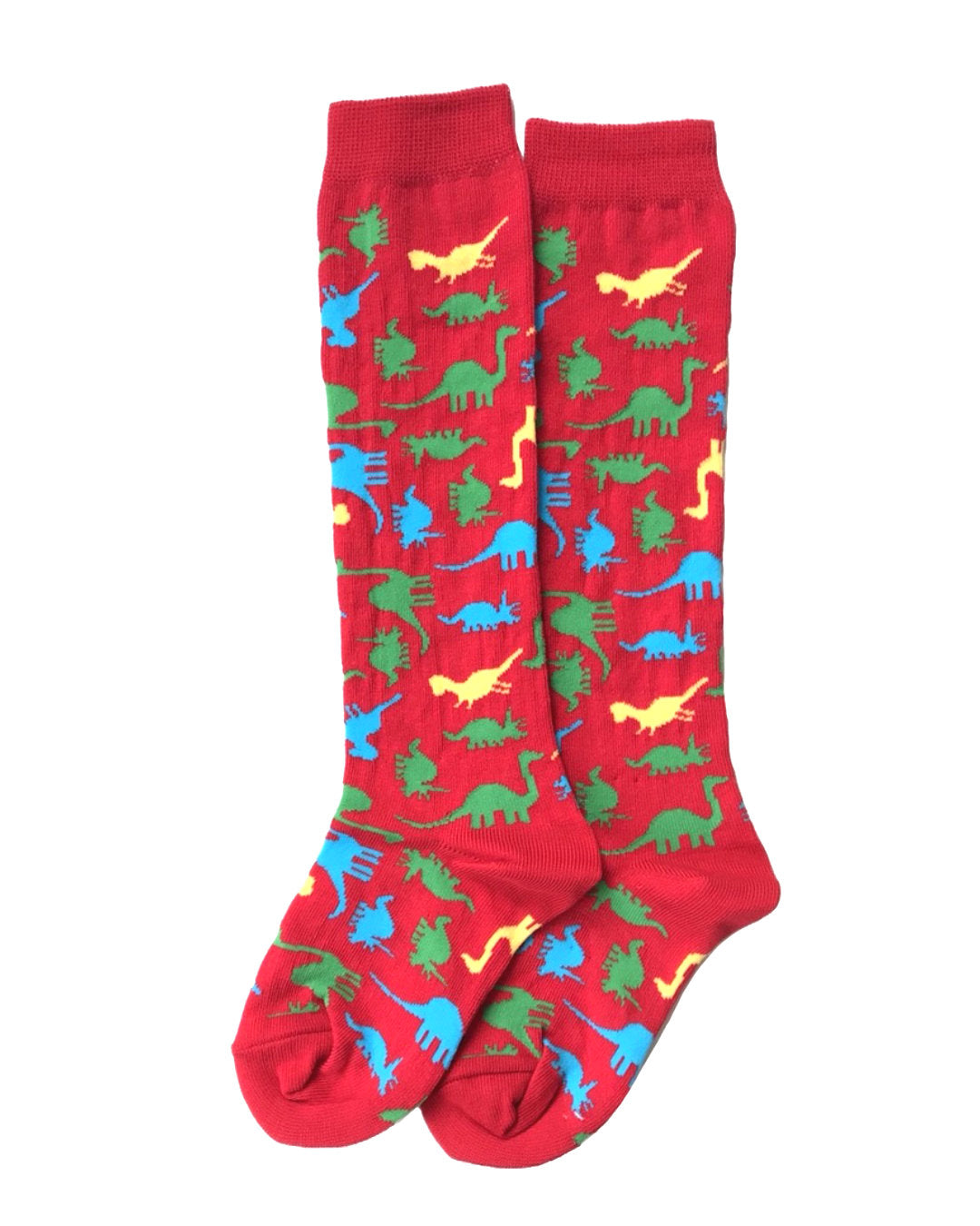 Kniestrümpfe mit Saurier in rot von Slugs&Snails