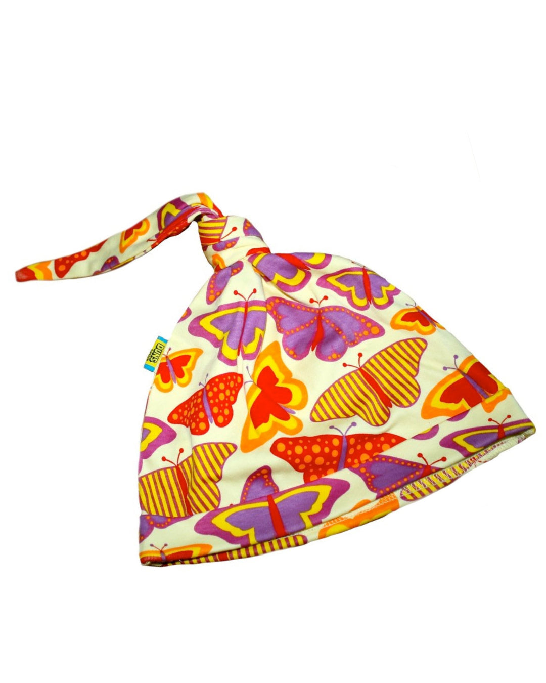 Zipfelmütze mit Schmetterlingen aus Biobaumwolle von DUNS Sweden