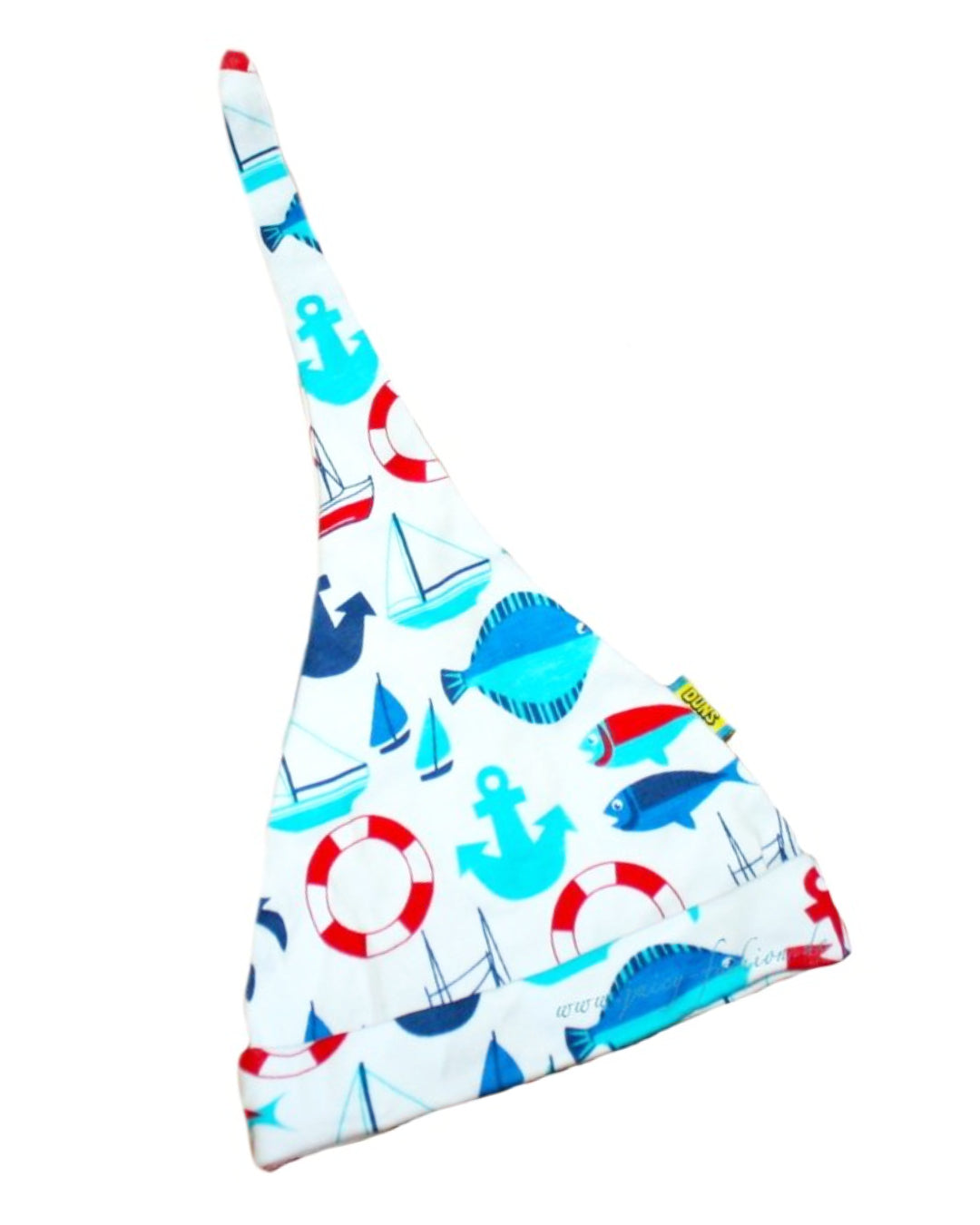 Zipfelmütze mit Urlaub am Meer Motiven aus Biobaumwolle von DUNS Sweden