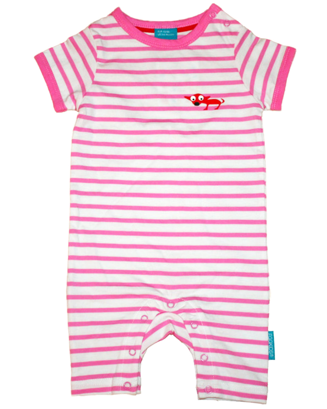 KurzOverall in weiß mit rosa Streifen