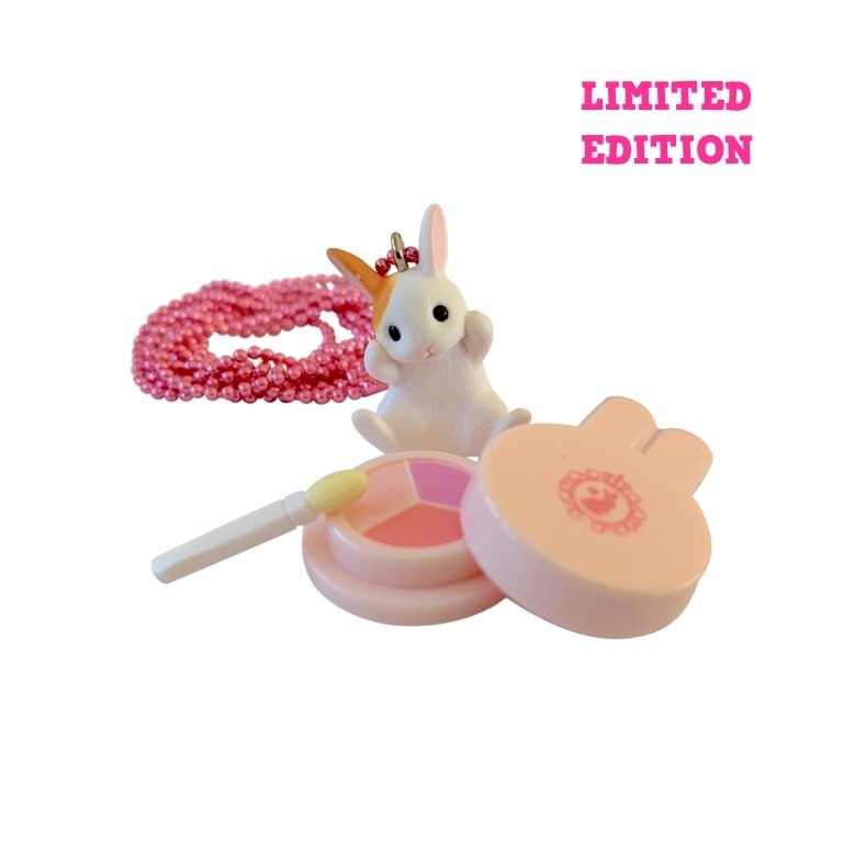 Halskette mit Hase und lipgloss aus Acryl von POP CUTIE