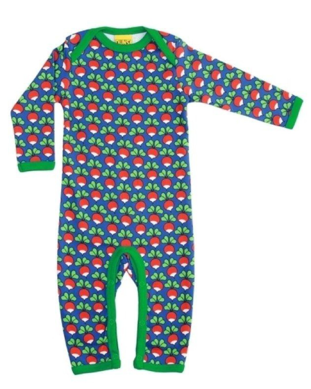 Overall mit Radieschen aus Biobaumwolle von DUNS Sweden
