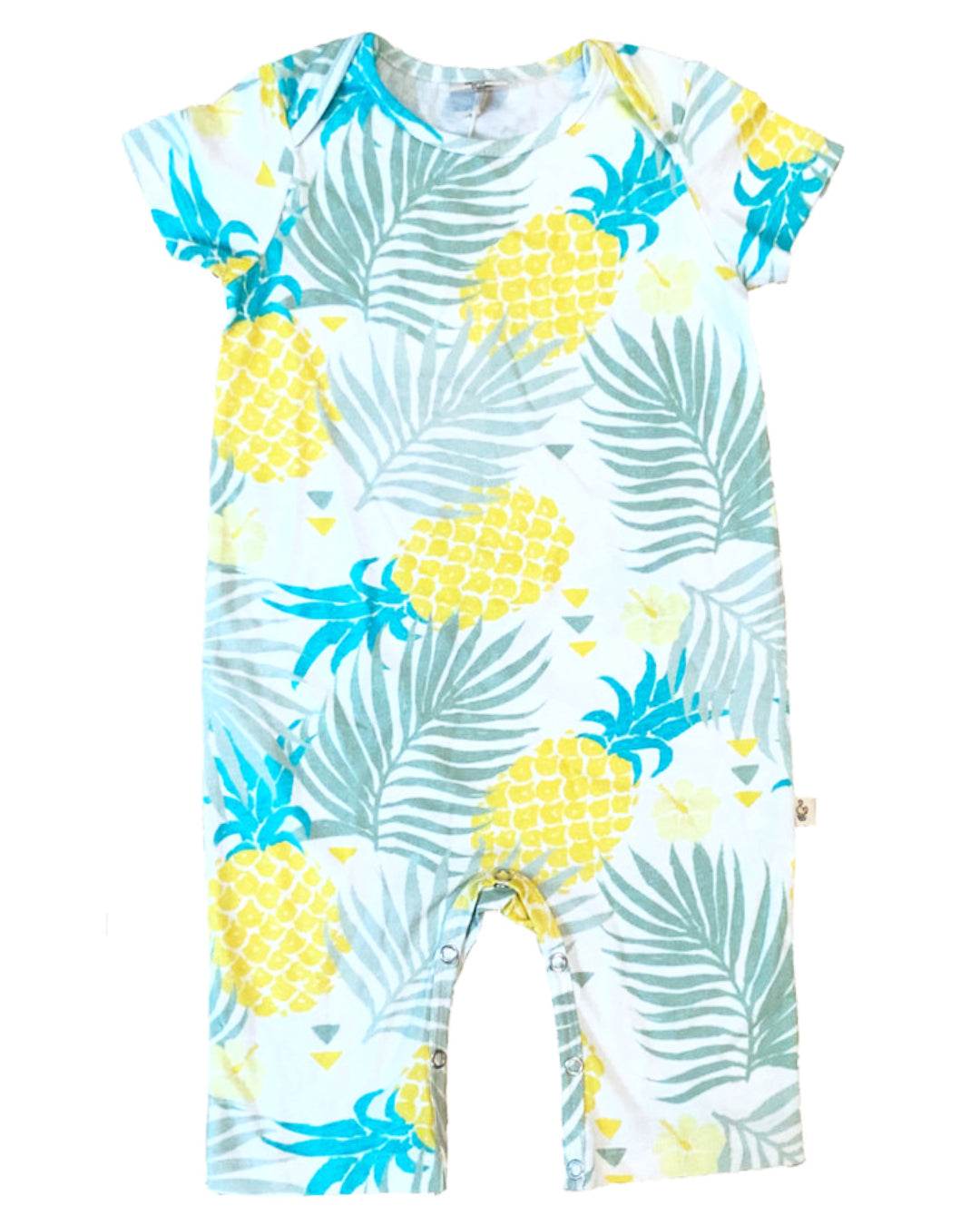 Kurz Overall mit Ananans Print aus Biobaumwolle