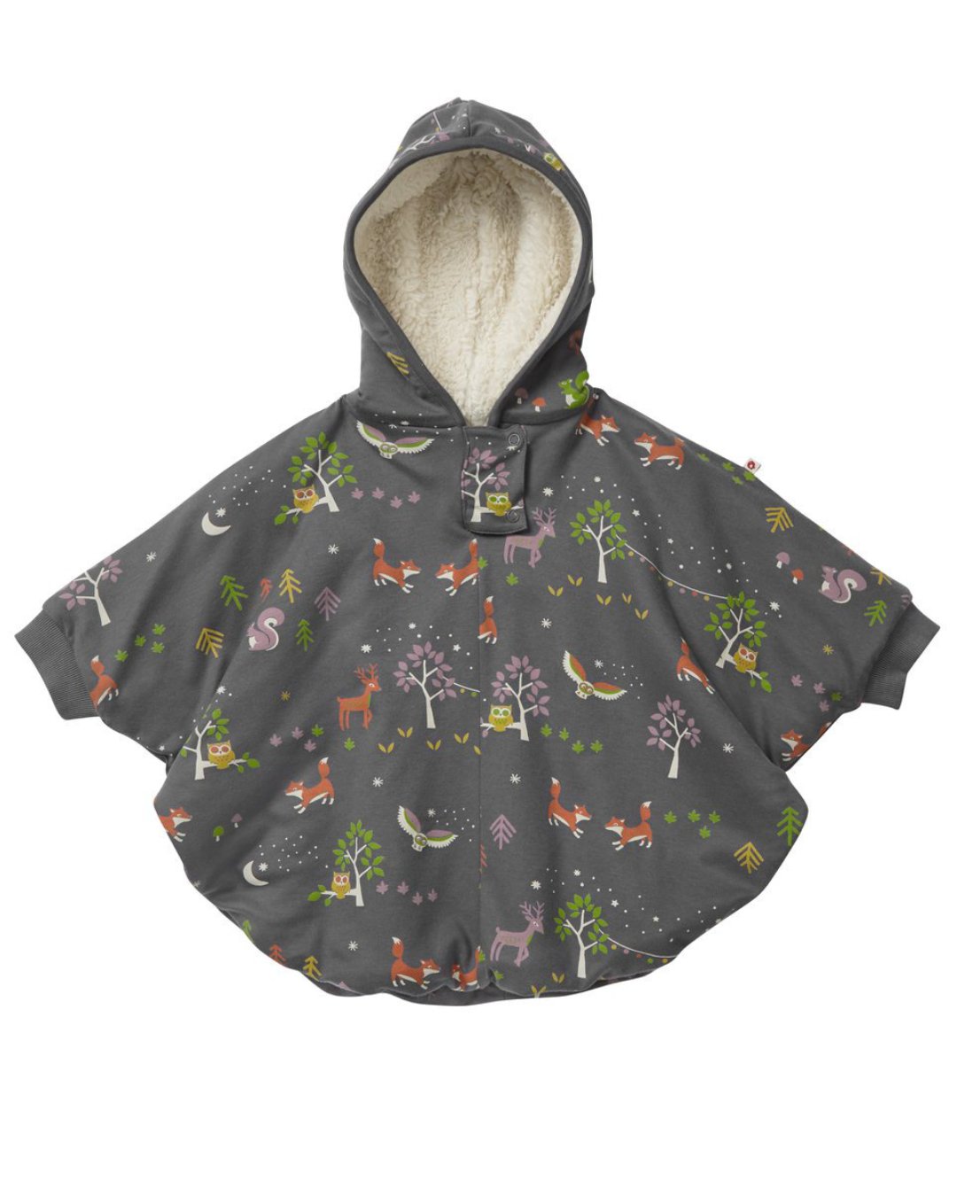 grauer Poncho für Kinder von piccalilly