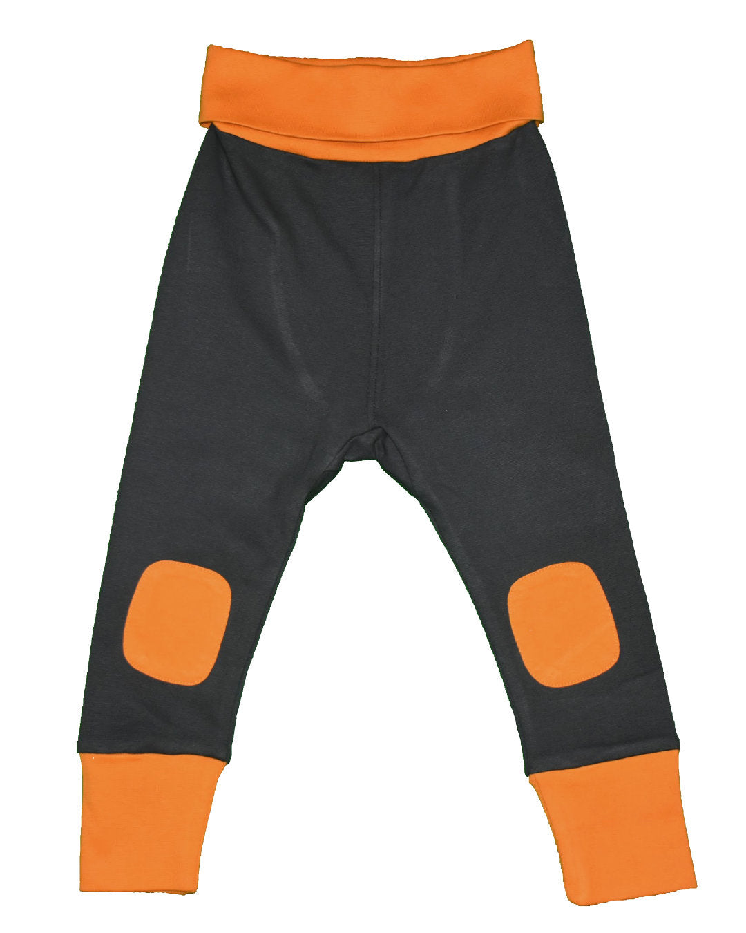 Babyhose aus Biobaumwolle in Braun und orange