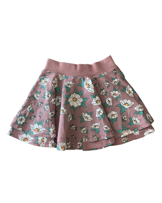 Rock aus Biobaumwolle mit weißen Blumen