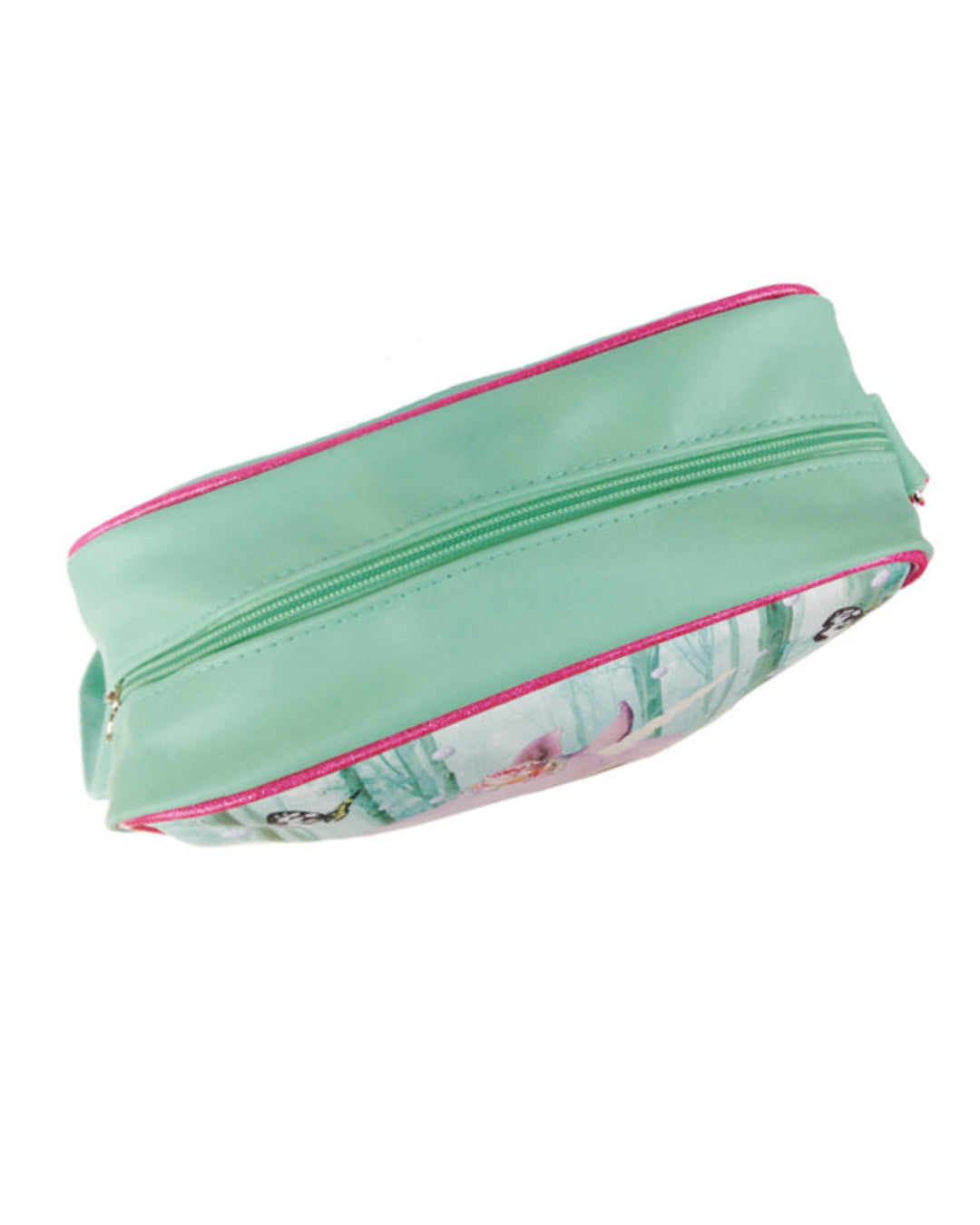 Umhängetasche EINHORN in grün mit Reißverschluss