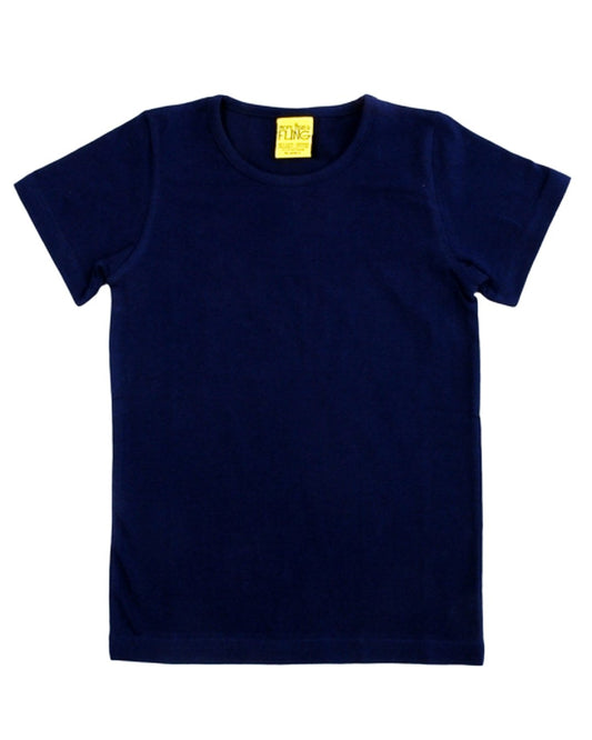 Dunkelblaues T-Shirt für Damen aus Biobaumwolle