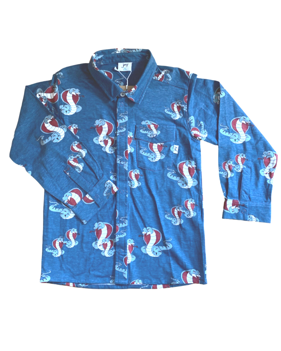 Shirt Hemd -Cobra für Kinder aus Biobaumwolle von jny