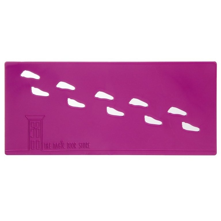 Schablone mit Fußspuren