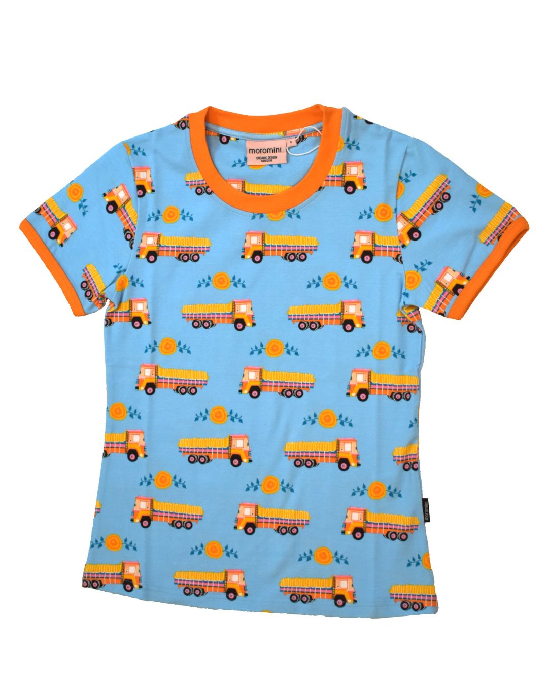 Damenshirt aus Biobaumwolle mit bunten Lastwagen