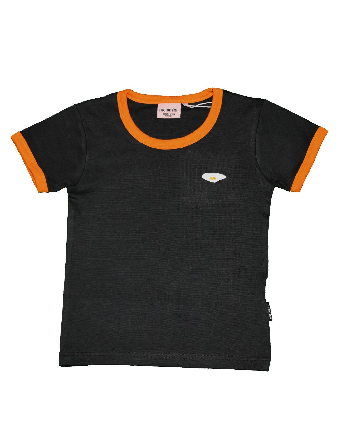 Waste T-Shirt SCHWARZ/ORANGE - moromini aus Biobaumwolle