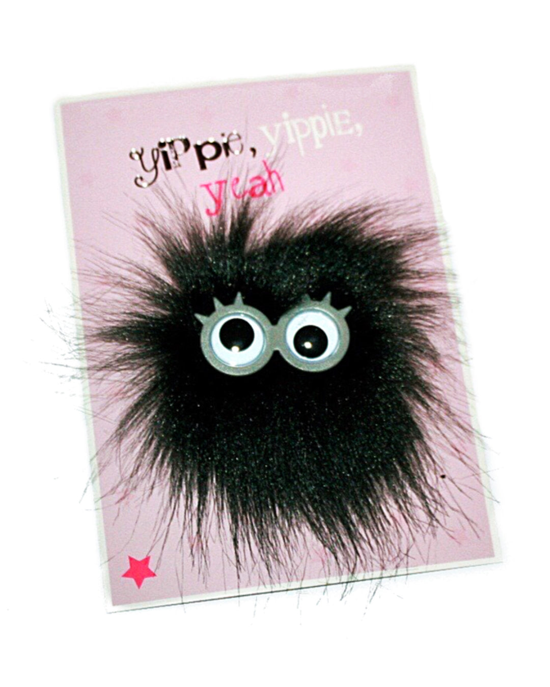 Postkarte YIPPIE mit Wackelaugen