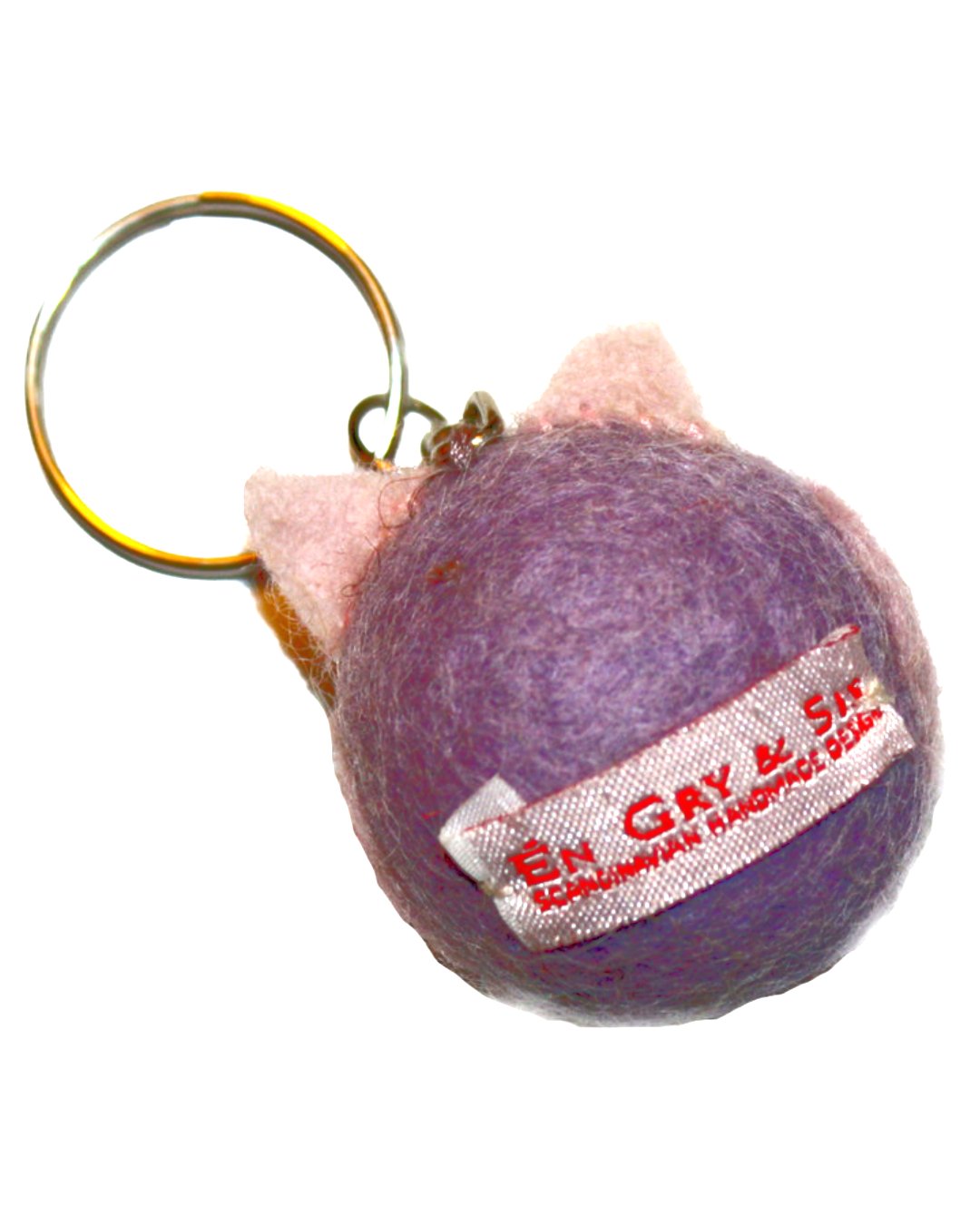 Schlüsselanhänger lila aus gefilzter wolle