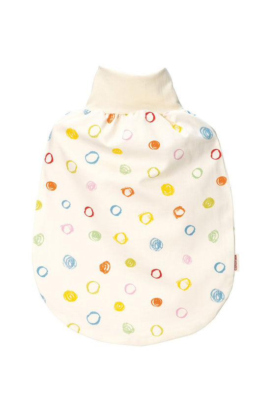 Strampelsack Kritzelkreisel mit Bio Flanellfutter