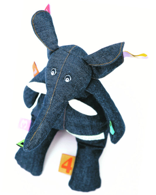 Elefant aus Jeansstoff Baumwolle 