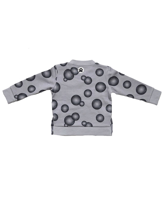 Sweatshirt in grau mit Bubbles aus Biobaumwolle für Kinder
