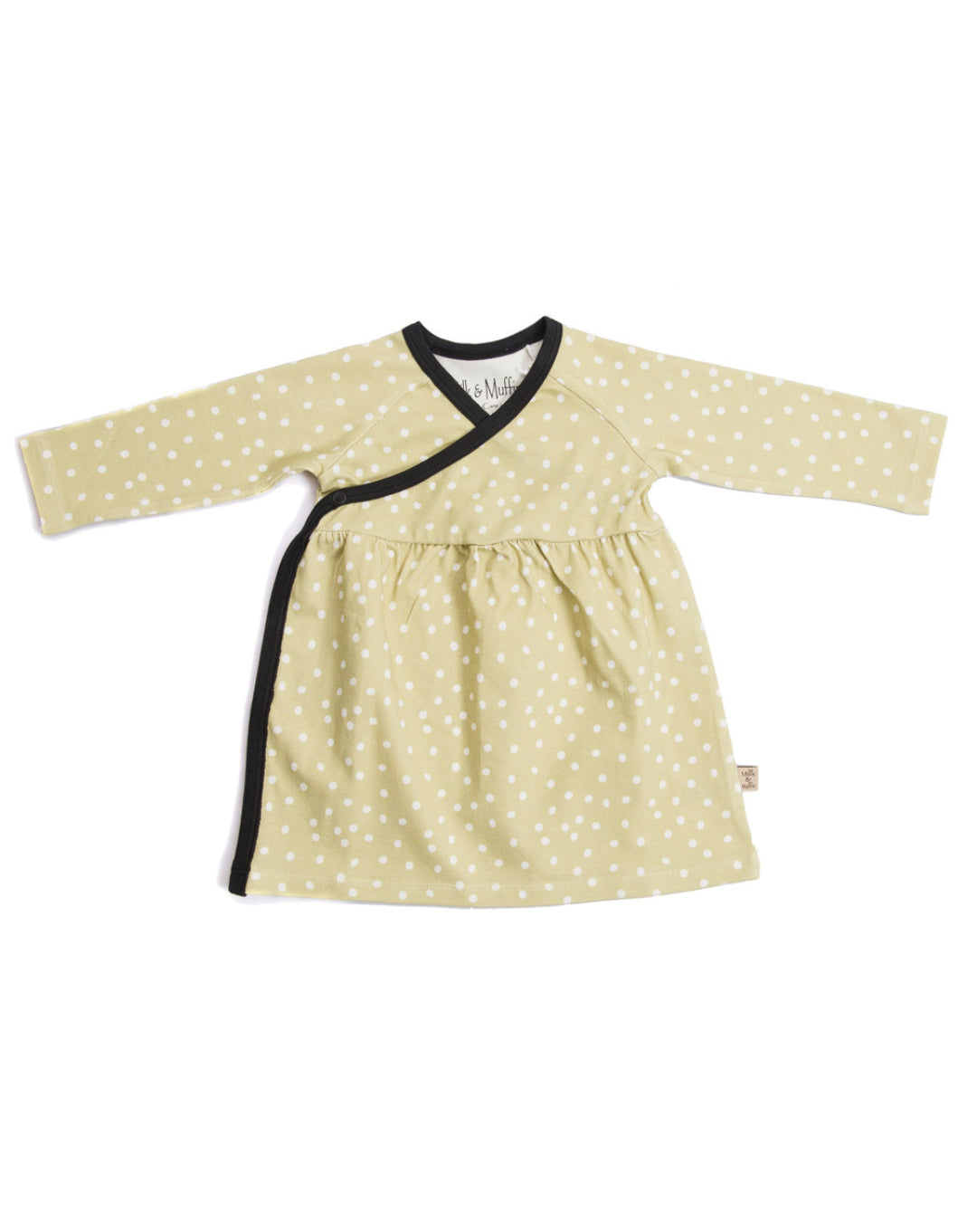 Kimonokleid für Babys mit Punkten aus Biobaumwolle 
