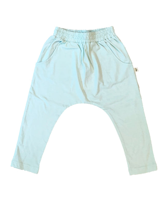 Türkis Babyhose aus Biobaumwolle