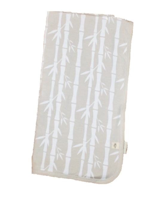 babydecke aus biobaumwolle in beige mit weißem bambusrohr print bei juicyfashion 