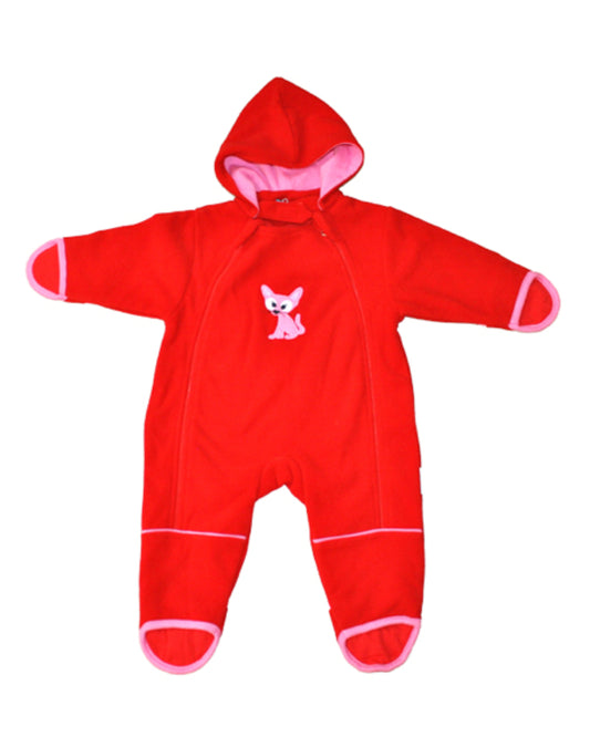 Roter Fleece Overall für Babys mit kleinem Fuchs