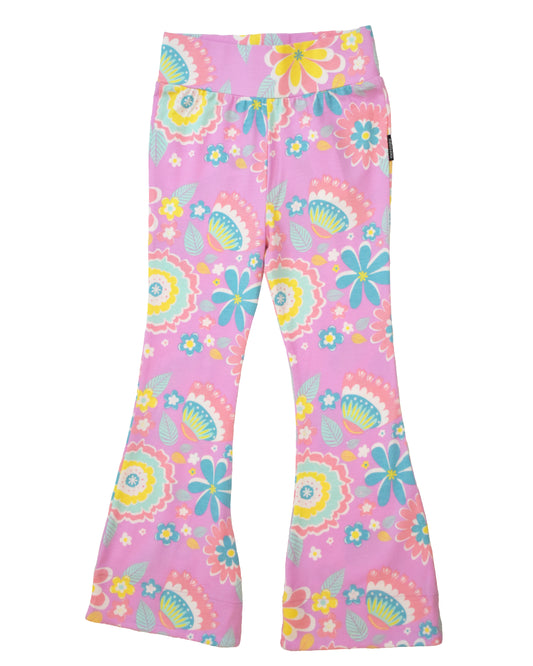 Schlaghose in Rosa mit Blumen von moromini