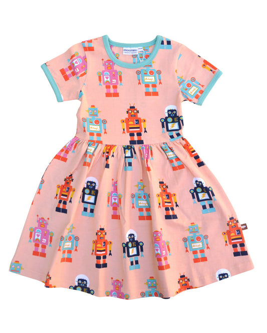 Kleid mit Roboter Print aus Biobaumwolle von moromini