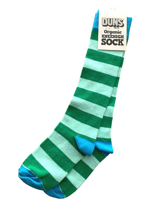Kniestrümpfe grün/blau von DUNS Sweden aus Biobaumwolle bei juicyfashion 