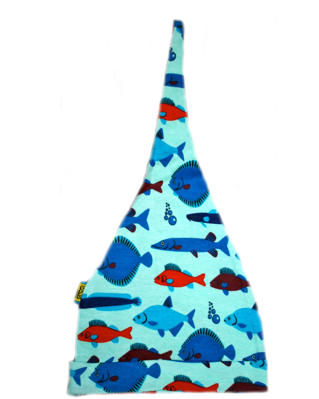 Zipfelmütze mit Fisch Print aus Biobaumwolle von DUNS Sweden