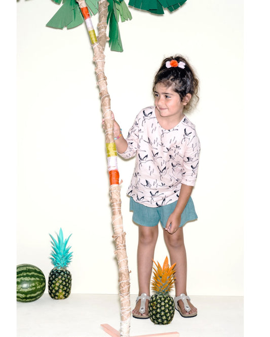 Leinenbluse FLAMINGO von Pünktchen Komma Strich