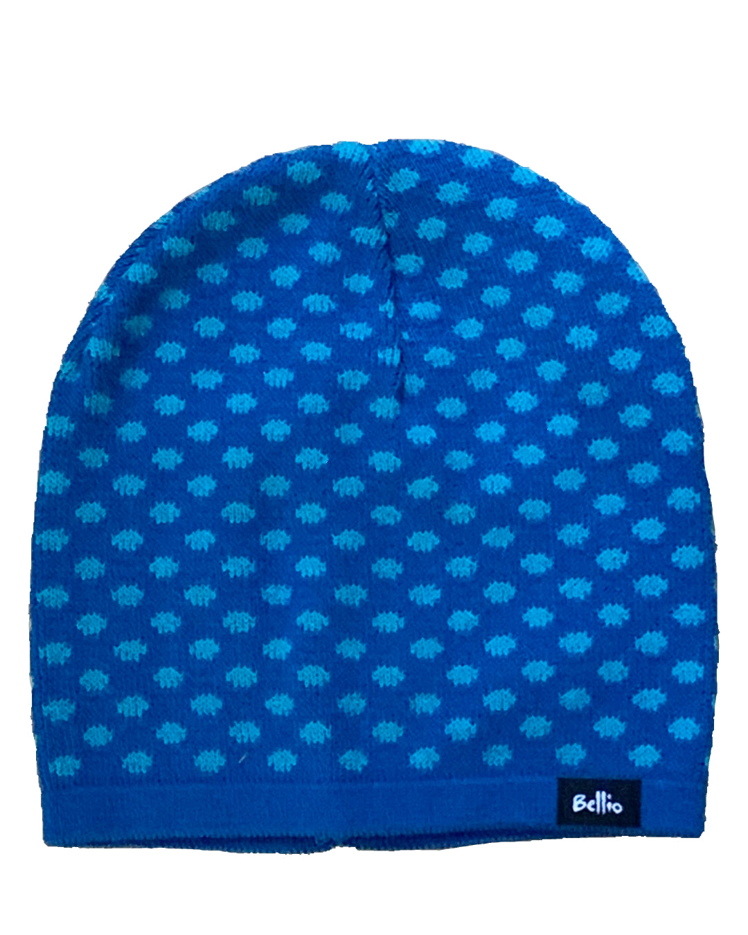 Blaue Mütze mit hellblauen Punkten für Kinder