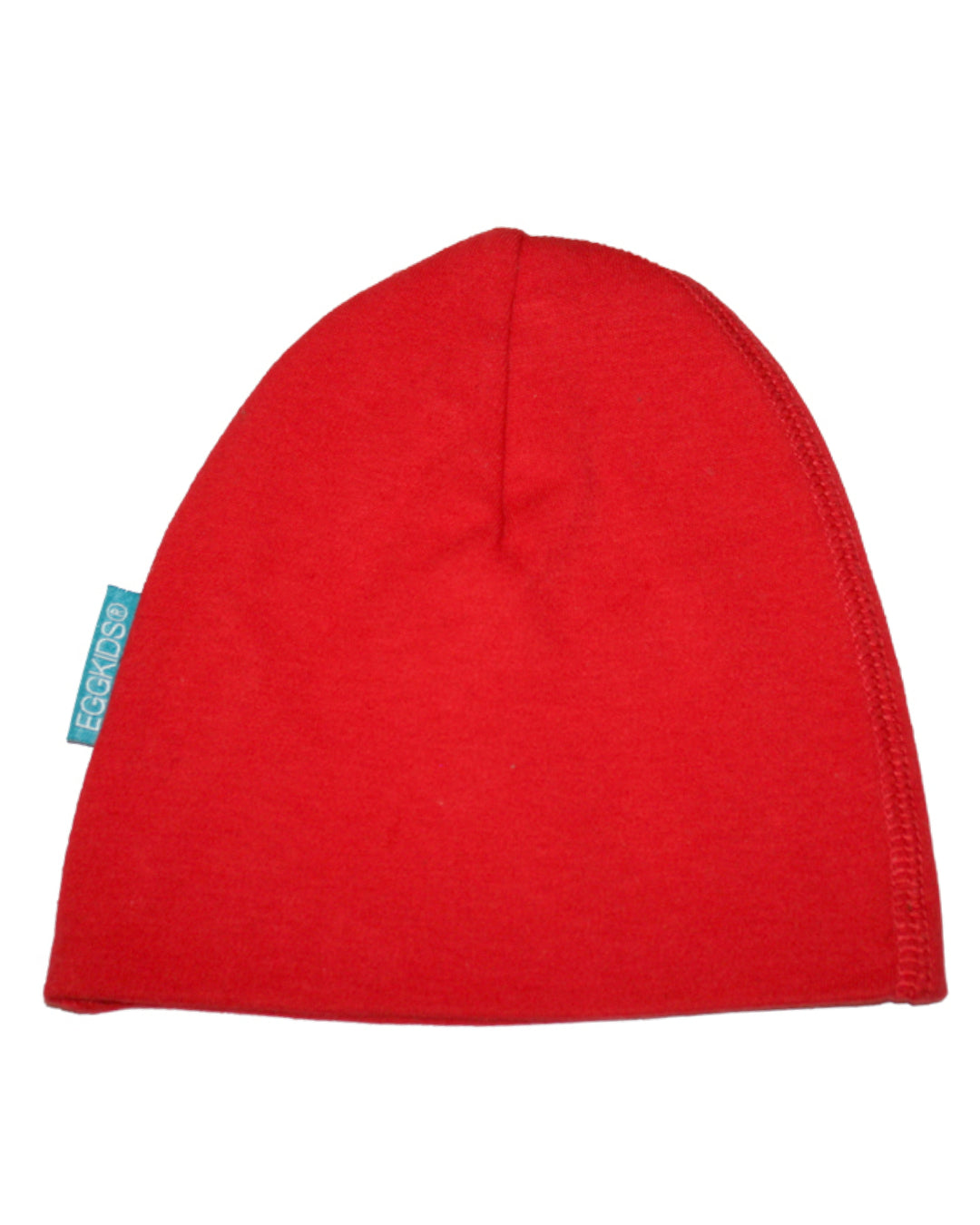 Rote Mütze für Babys von hinten
