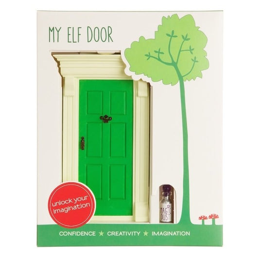 Elfen Tür in Grün mit Feenstaub