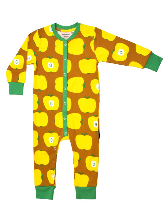 Brauer Overall mit gelben Äpfeln aus Biobaumwolle von moromini