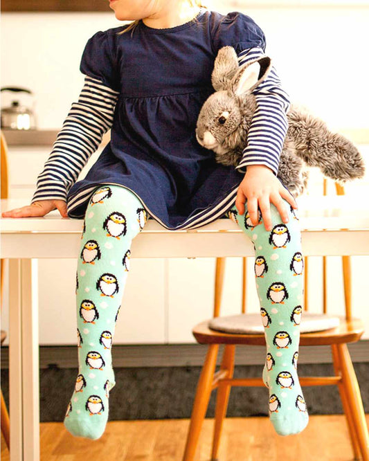 Kinderstrumpfhose mit Pinguin von Slugs&Snails 