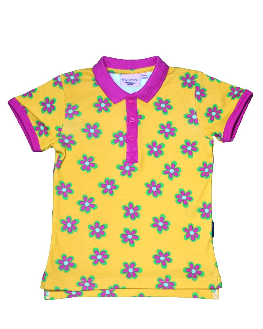 T-Shirt mit Polokragen und Blumen von moromini